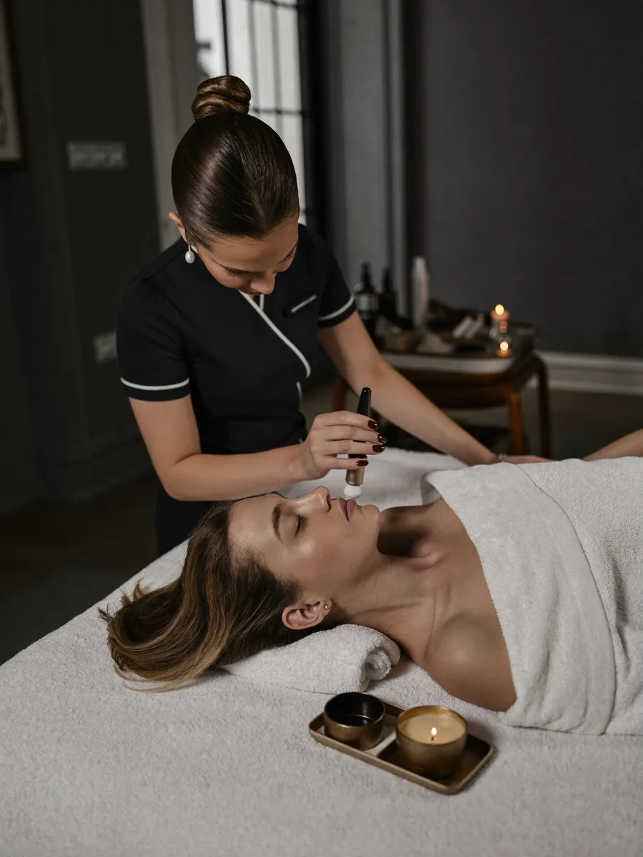 Bright, even skin after a brightening facial